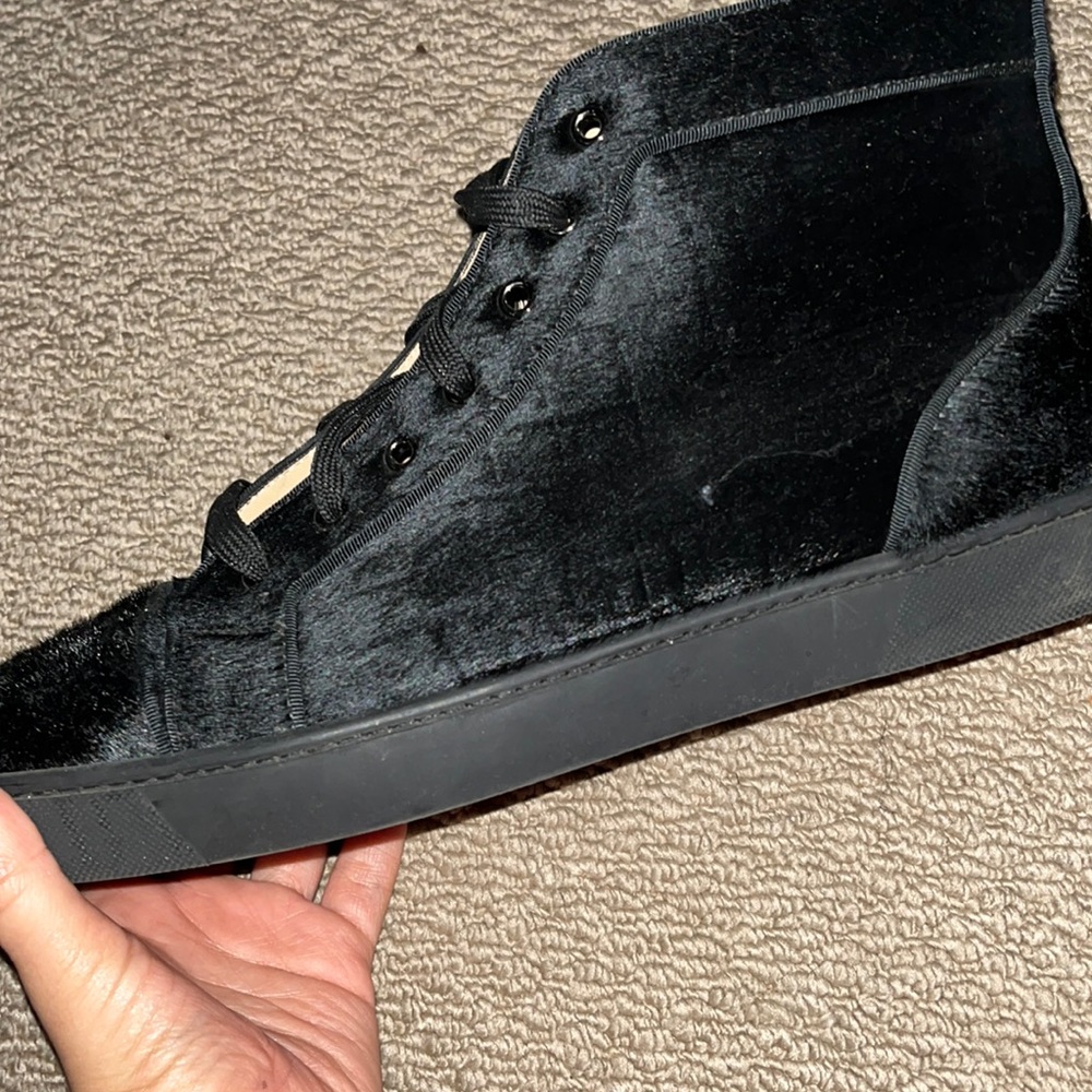 Black calf skin Christian Louboutin sneakers